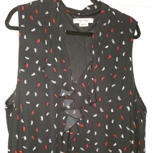 Black Ruffle Front Dress